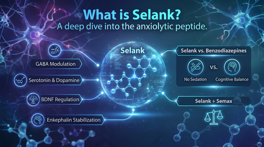 Selank peptid – forskning om ångestdämpning, stressreglering och kognitiv balans utan bensodiazepin-biverkningar